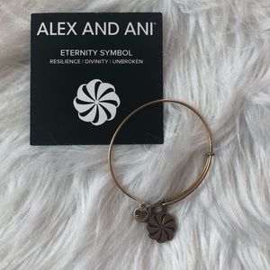 Alex and Ani Gold eternity symbol bangle